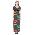 Christmas Zwarte Piet Short Sleeve Maxi Dress