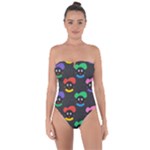 Christmas Zwarte Piet Tie Back One Piece Swimsuit