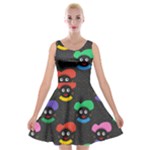 Christmas Zwarte Piet Velvet Skater Dress