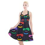 Christmas Zwarte Piet Halter Party Swing Dress 