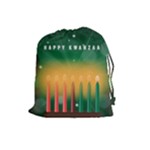 african women happy kwanzaa Drawstring Pouch (Large)