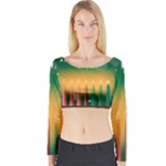 african women happy kwanzaa Long Sleeve Crop Top