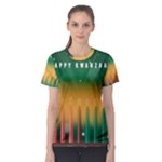 african women happy kwanzaa Women s Sport Mesh Tee