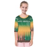 african women happy kwanzaa Kids  Quarter Sleeve Raglan Tee