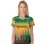 african women happy kwanzaa V-Neck Sport Mesh Tee