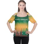 african women happy kwanzaa Cutout Shoulder Tee