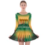 african women happy kwanzaa Long Sleeve Skater Dress