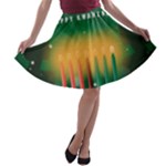 african women happy kwanzaa A-line Skater Skirt