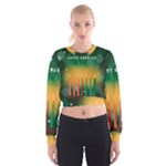 african women happy kwanzaa Cropped Sweatshirt