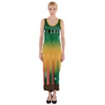 african women happy kwanzaa Fitted Maxi Dress