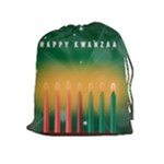 african women happy kwanzaa Drawstring Pouch (XL)