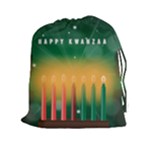 african women happy kwanzaa Drawstring Pouch (XXL)