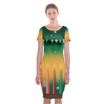 african women happy kwanzaa Classic Short Sleeve Midi Dress