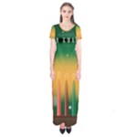 african women happy kwanzaa Short Sleeve Maxi Dress