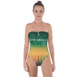 african women happy kwanzaa Tie Back One Piece Swimsuit