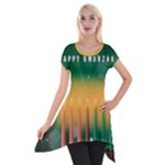 african women happy kwanzaa Short Sleeve Side Drop Tunic