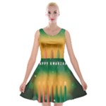 african women happy kwanzaa Velvet Skater Dress