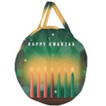 african women happy kwanzaa Giant Round Zipper Tote