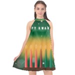 african women happy kwanzaa Halter Neckline Chiffon Dress 