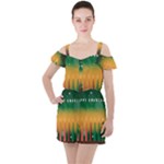 african women happy kwanzaa Ruffle Cut Out Chiffon Playsuit