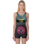 Halloween Zombie Hunter One Piece Boyleg Swimsuit