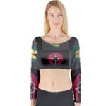 Halloween Zombie Hunter Long Sleeve Crop Top