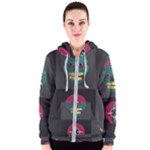 Halloween Zombie Hunter Women s Zipper Hoodie