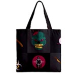 Halloween Zombie Hunter Zipper Grocery Tote Bag