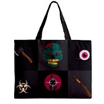 Halloween Zombie Hunter Zipper Mini Tote Bag