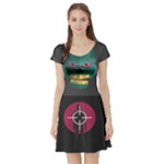 Halloween Zombie Hunter Short Sleeve Skater Dress