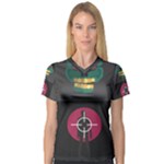 Halloween Zombie Hunter V-Neck Sport Mesh Tee