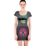 Halloween Zombie Hunter Short Sleeve Bodycon Dress