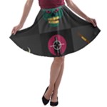 Halloween Zombie Hunter A-line Skater Skirt