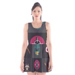 Halloween Zombie Hunter Scoop Neck Skater Dress