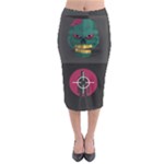 Halloween Zombie Hunter Midi Pencil Skirt