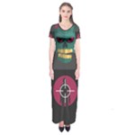 Halloween Zombie Hunter Short Sleeve Maxi Dress