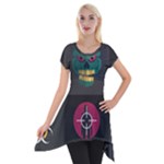 Halloween Zombie Hunter Short Sleeve Side Drop Tunic