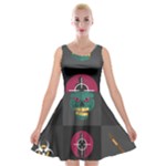 Halloween Zombie Hunter Velvet Skater Dress