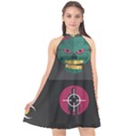 Halloween Zombie Hunter Halter Neckline Chiffon Dress 