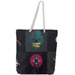 Halloween Zombie Hunter Full Print Rope Handle Tote (Large)