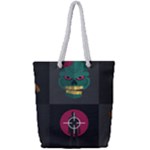 Halloween Zombie Hunter Full Print Rope Handle Tote (Small)