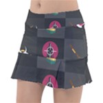 Halloween Zombie Hunter Tennis Skirt