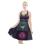 Halloween Zombie Hunter Halter Party Swing Dress 