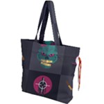 Halloween Zombie Hunter Drawstring Tote Bag