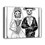 Day Of The Dead Wedding Canvas 14  x 11  (Stretched)