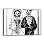 Day Of The Dead Wedding Canvas 18  x 12  (Stretched)