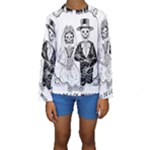 Day Of The Dead Wedding Kids  Long Sleeve Swimwear