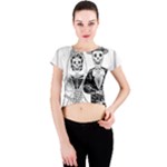 Day Of The Dead Wedding Crew Neck Crop Top