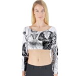 Day Of The Dead Wedding Long Sleeve Crop Top