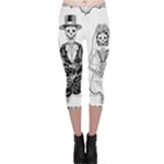 Day Of The Dead Wedding Capri Leggings 